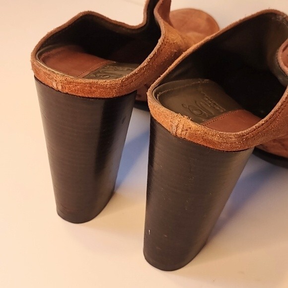 Cole Haan G Series Nike Air Lt Brown Suede Mules - Picture 4 of 6